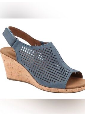 Rockport Briah Perforated Sling Wedge Sandals